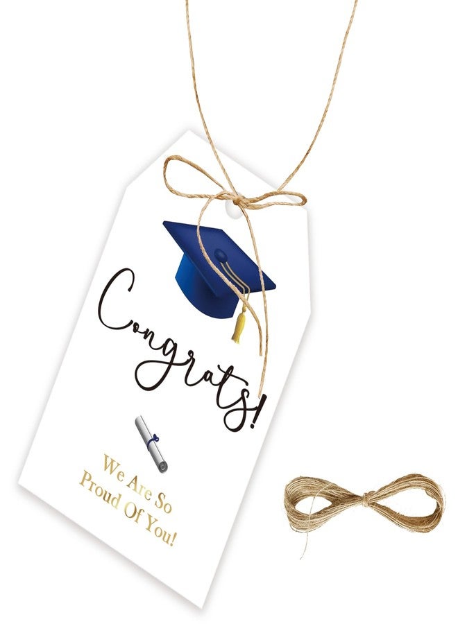 FORSHEEP 50pcs Congrats Grad Thank You Tags, Class of 2026 Gift Tag with String for Graduation Party, Masterd It Thank You Paper Tags for Grad Party Favors - Image 1